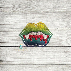 Vampire Lips Feltie Digital Embroidery Design File