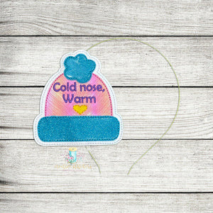 Winter Hat Slider Digital Embroidery Design File