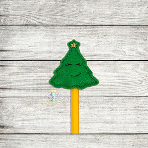 Xmas Tree Pencil Topper Digital Embroidery Design File
