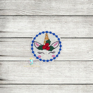 Christmas Unicorn Feltie Digital Embroidery Design File