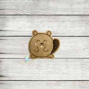 Baby Beaver Feltie Digital Embroidery Design File