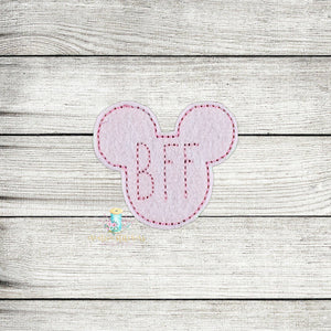 BFF Mouse Feltie Digital Embroidery Design File