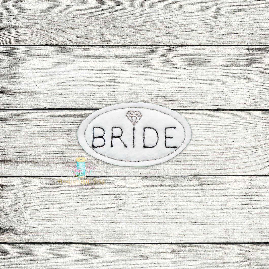 Bride Feltie Digital Embroidery Design File