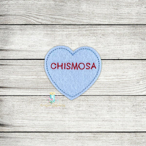 Chismosa Spanish Convo Heart Feltie Digital Embroidery Design File