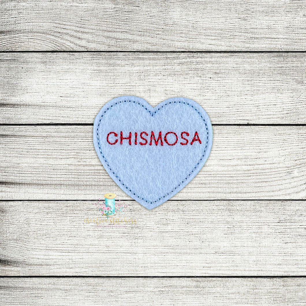 Chismosa Spanish Convo Heart Feltie Digital Embroidery Design File