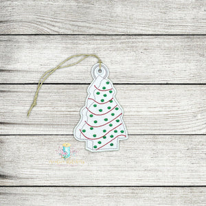 Christmas Tree Cake Ornament Digital Embroidery Design File