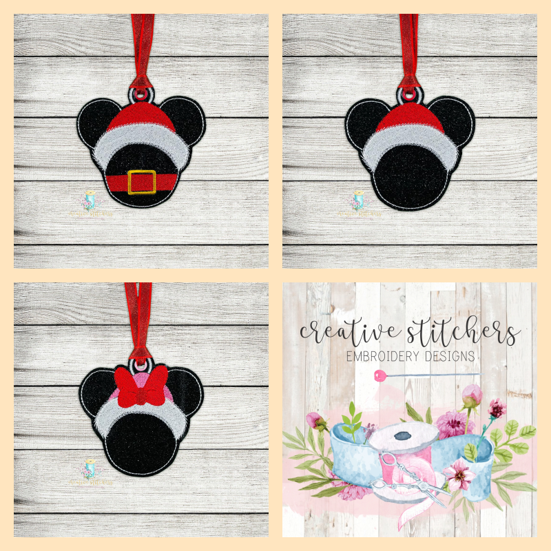 Mice Ornament Set Digital Embroidery Design File