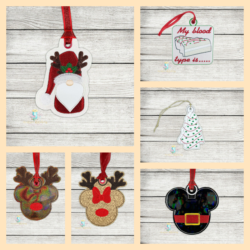 Christmas Ornament Set Digital Embroidery Design File