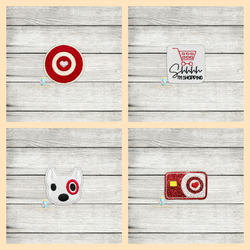Red Circle Feltie Set Digital Embroidery Design File