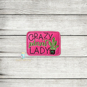 Crazy Plant Lady Feltie Digital Embroidery Design File