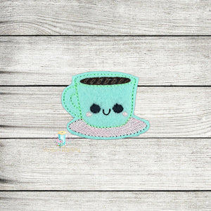 Cup and Saucer Feltie Digital Embroidery Design File