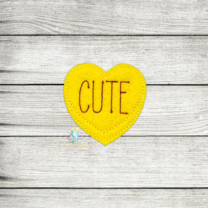 Cute Heart Feltie Digital Embroidery Design File