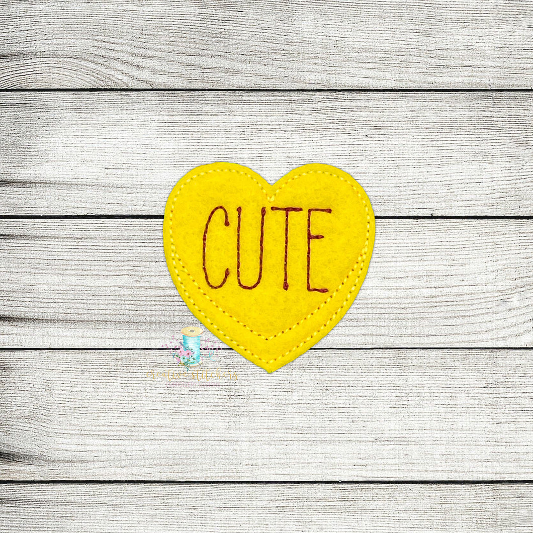 Cute Heart Feltie Digital Embroidery Design File