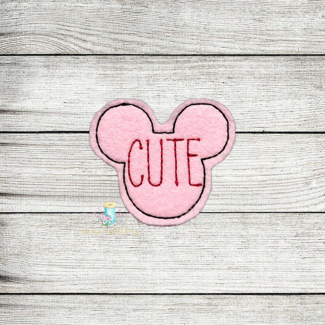 Cute Mouse Feltie Digital Embroidery Design File