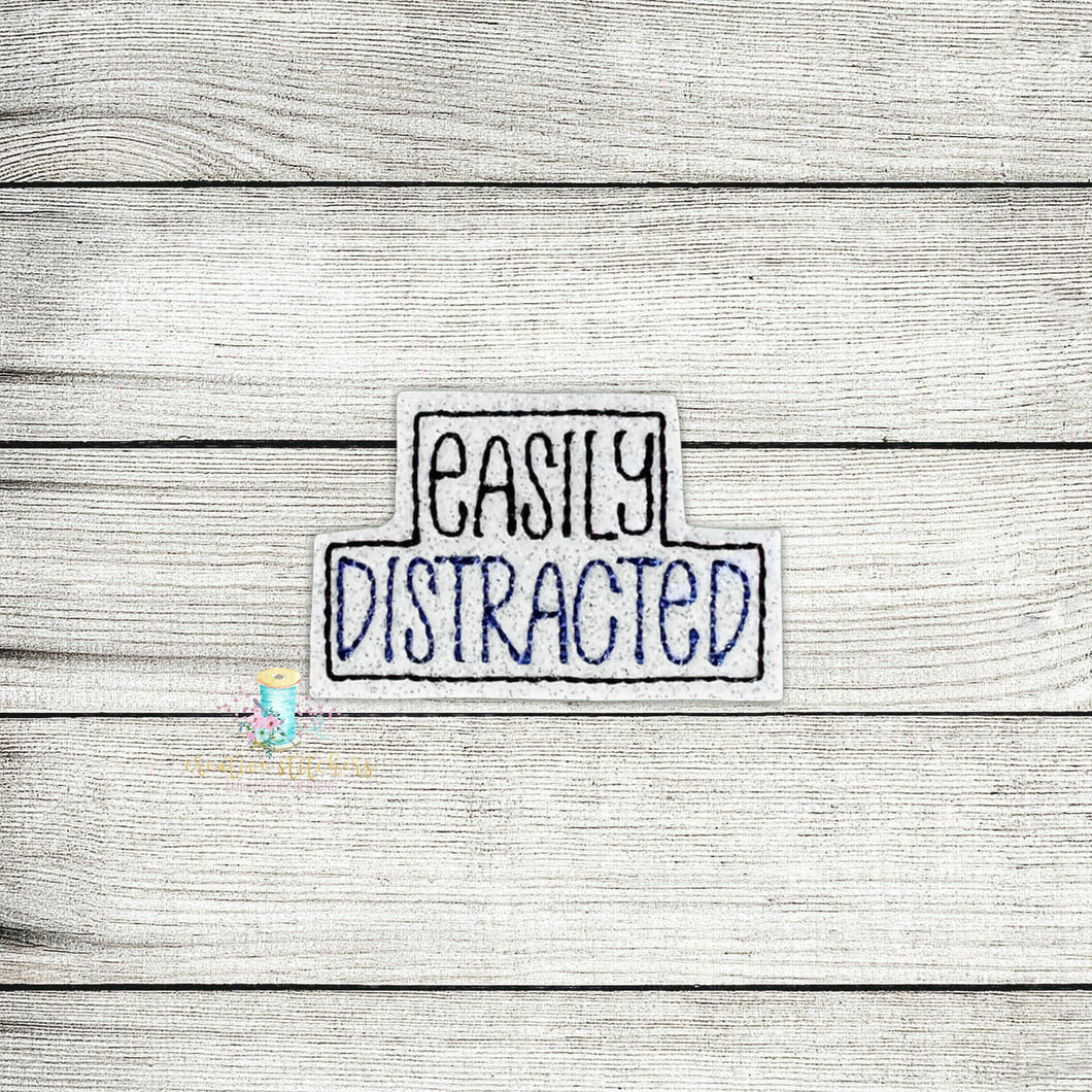 Easily Distracted Feltie Digital Embroidery Design File