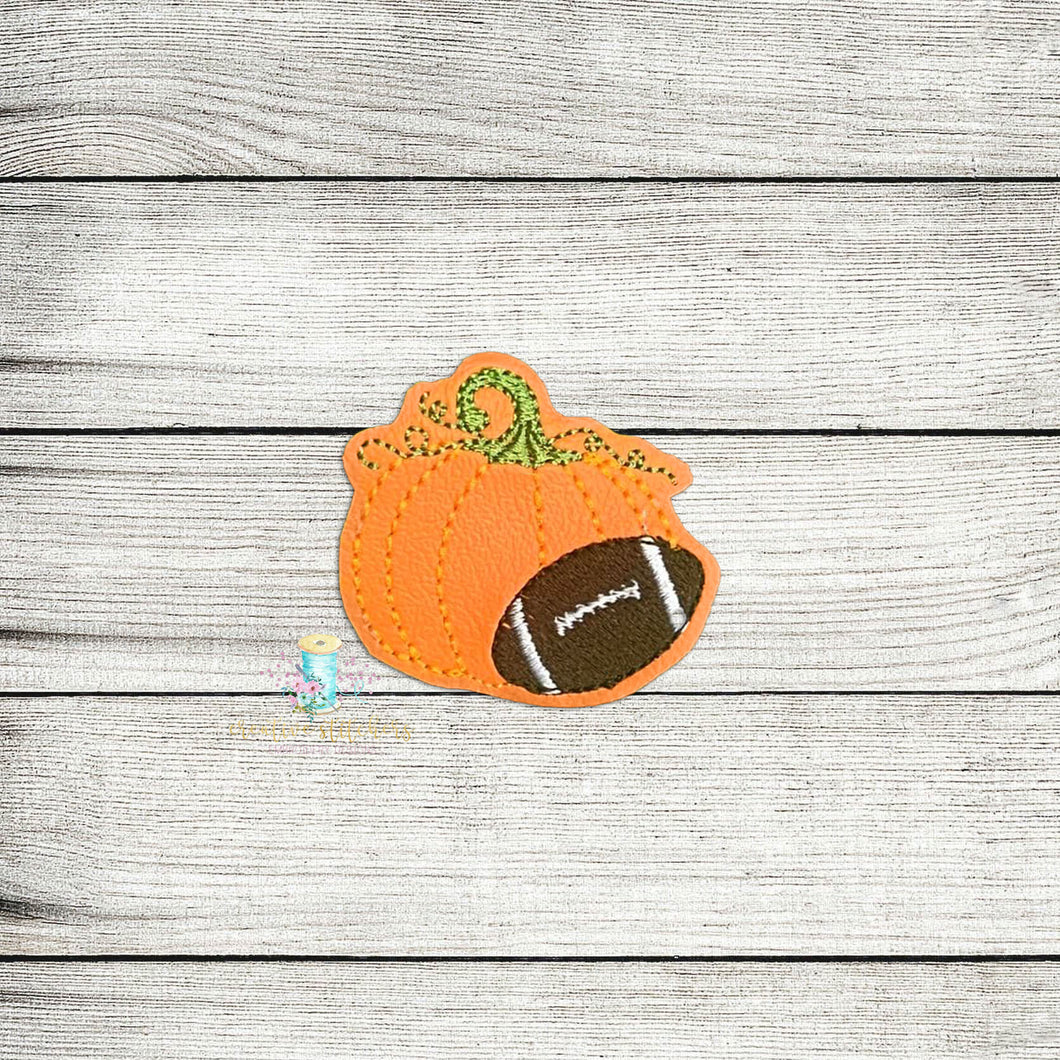 Football Pumpkin Feltie Digital Embroidery Design File