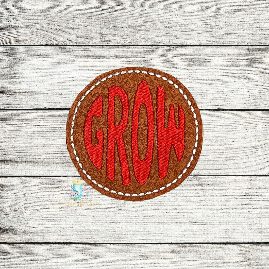 Grow Christmas Coaster Digital Embroidery Design File