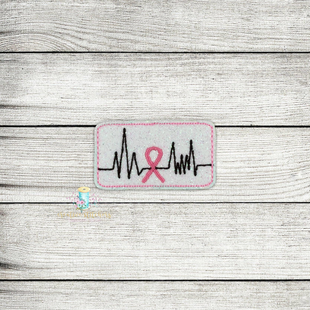 Heartbeat BC Awareness Digital Embroidery Design File