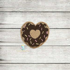 Heart Donut Feltie Digital Embroidery Design File