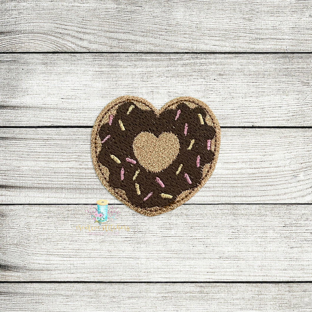 Heart Donut Feltie Digital Embroidery Design File