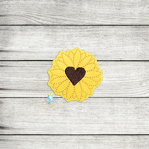 Heart Sunflower Feltie Digital Embroidery Design File