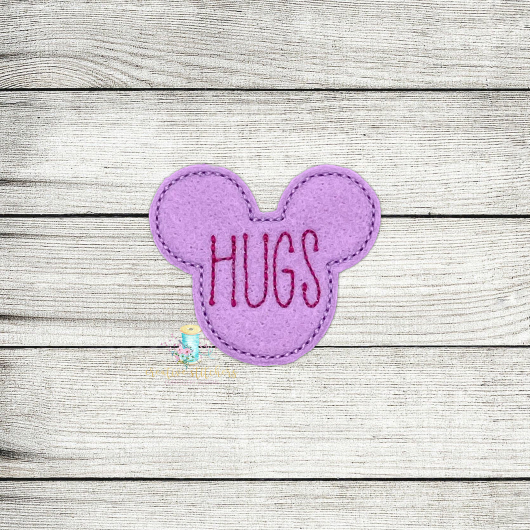 Hugs Mouse Feltie Digital Embroidery Design File