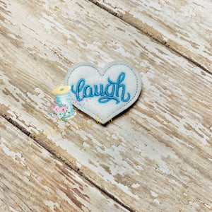 Heart Laugh Digital Embroidery Design File Patch