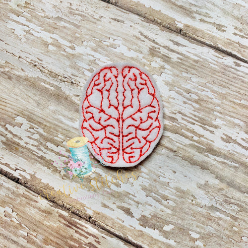 Brain Feltie Digital Embroidery Design File Patch