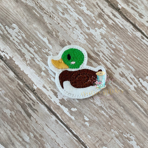 Duck Mallard Feltie Digital Embroidery Design File Patch