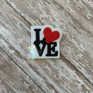 Love Stamp Feltie Digital Embroidery Design File Patch