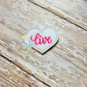 Heart Live Digital Embroidery Design File Patch