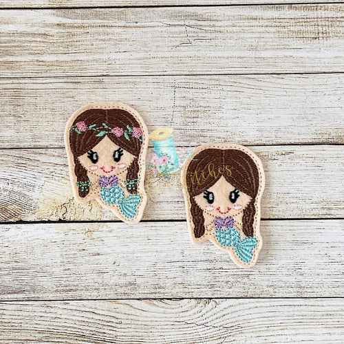 Mermaid 2 Feltie Digital Embroidery Design File Patch