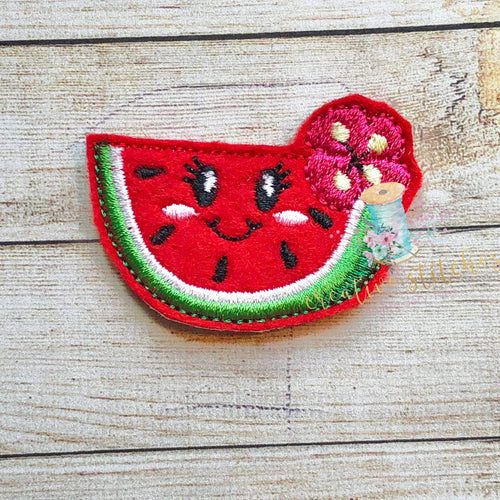 Tropical Watermelon Feltie Digital Embroidery Design File Patch