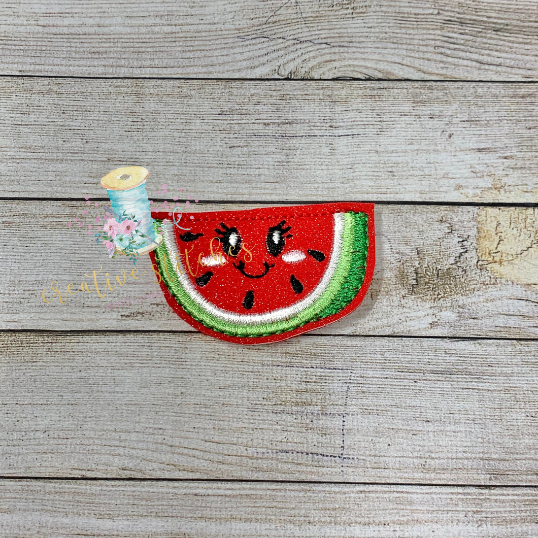 Watermelon Half Feltie Digital Embroidery Design File Patch