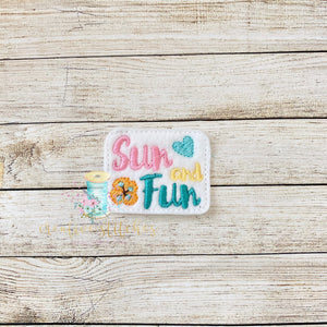 Fun in the Sun Feltie Digital Embroidery Design File Patch