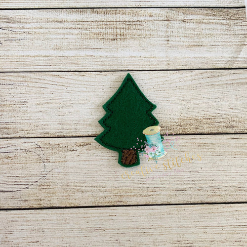 Tree Feltie Digital Embroidery Design File Patch