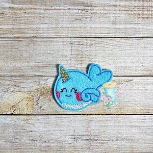 Narwhal 1 Feltie Digital Embroidery Design File Patch