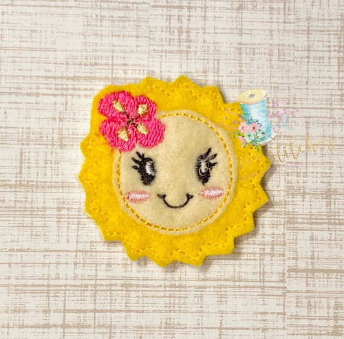 Tropical Sun Feltie Digital Embroidery Design File Patch