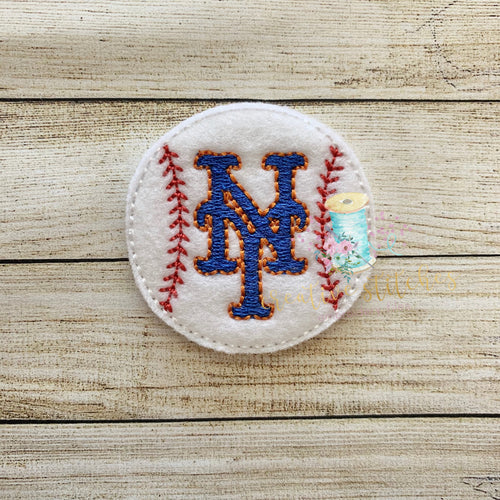 New York Baseball Feltie Digital Embroidery Design File Patch