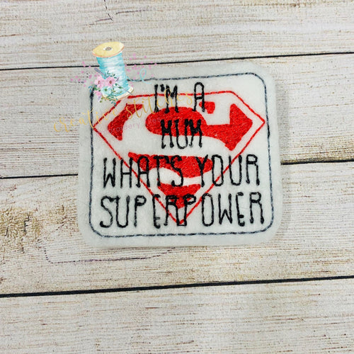Mum Superhero Digital Embroidery Design File