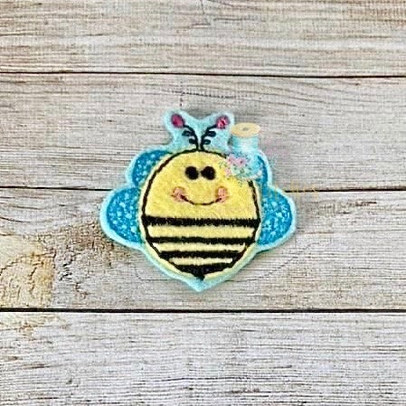 Bumble Bee Feltie Digital Embroidery Design File Patch