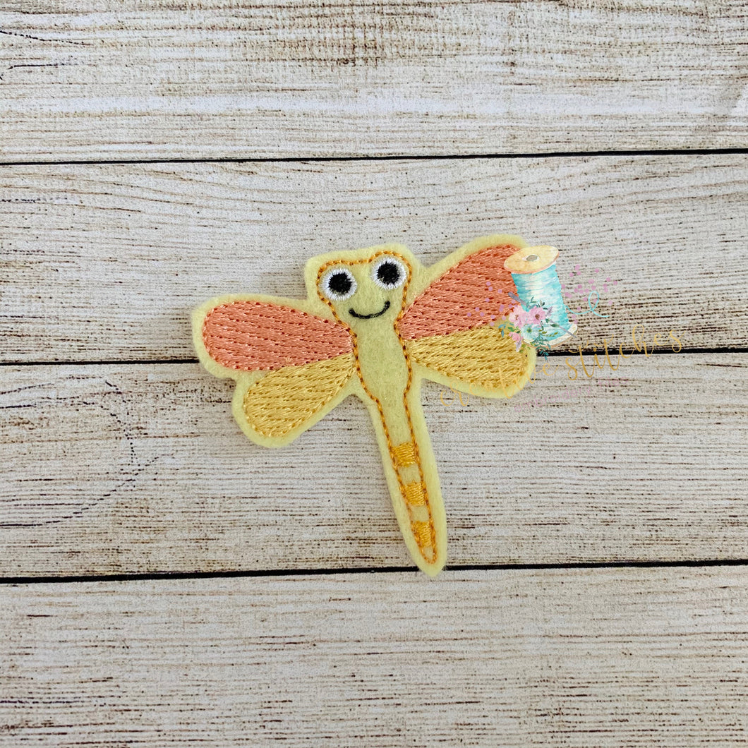 Dragonfly Feltie Digital Embroidery Design File Patch