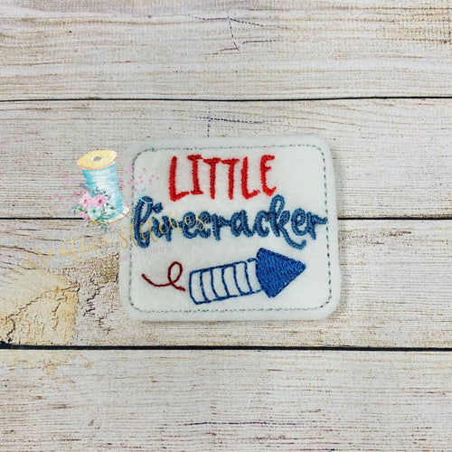 Little Firecracker Digital Embroidery Feltie Design File Patch