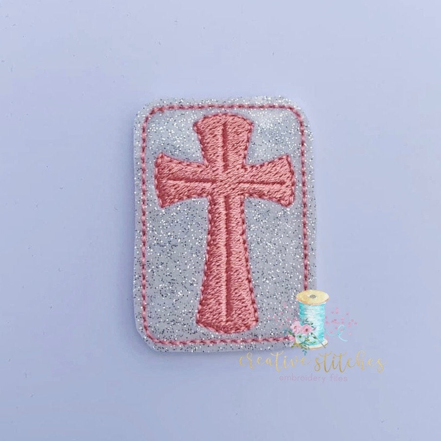 Cross 1 Digital Embroidery Feltie Design File Patch