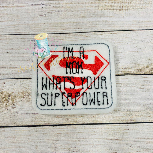 Mom Superhero Digital Embroidery Design File
