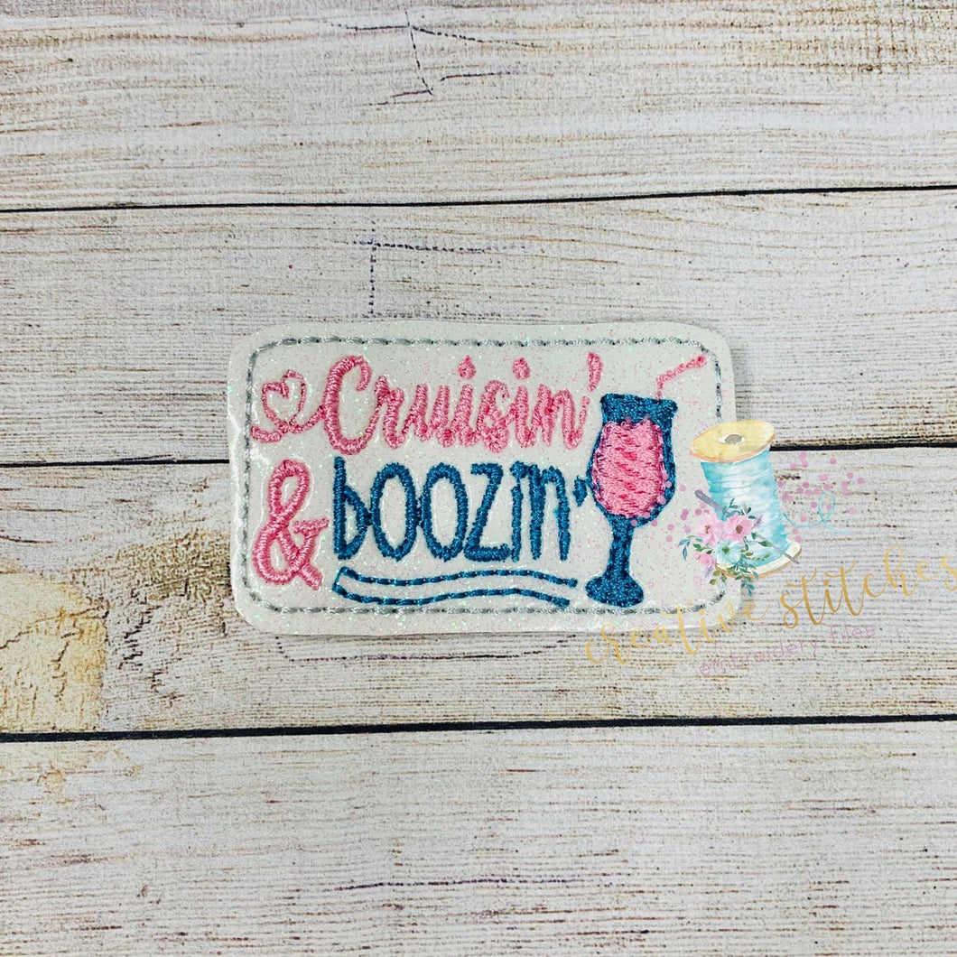 Cruisin & Boozin Digital Embroidery Design File Patch