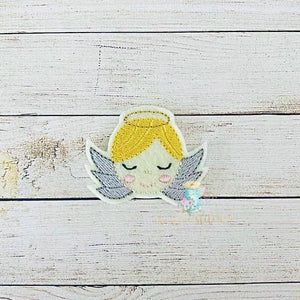 Sweet Angel Face Digital Embroidery Feltie Design File Patch