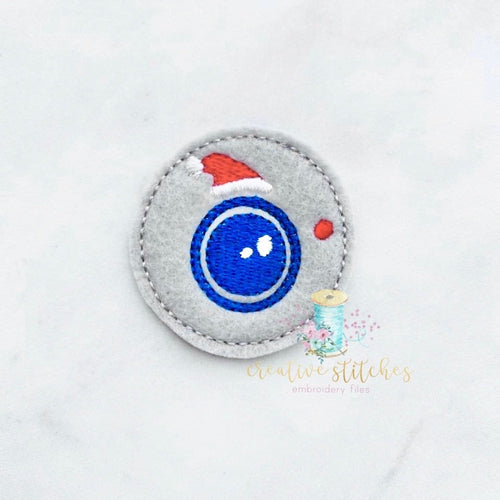 Santa Recorder Camera Digital Embroidery Feltie Design File Patch