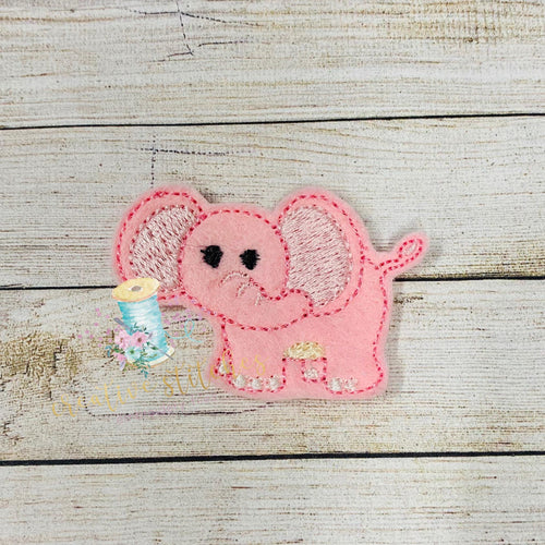 Nursery Elephant Digital Embroidery Feltie Design File Patch