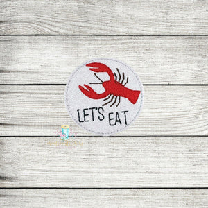 Lets Eat Feltie Digital Embroidery Design File